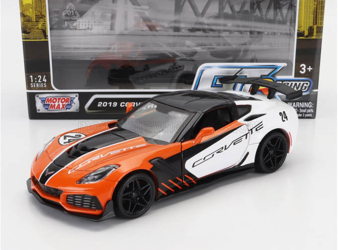 CHEVROLET Corvette Zr1 №24 Racing (2019), White Black Orange