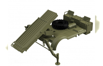 Конверсия в БМ-21В (9П125) РСЗО 9К54 "Град-В" на шасси модели фирмы "Звезда", арт. 3707