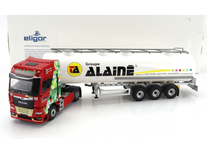 MAN Tgx 18.580 Tanker Truck Alaine Transports (2021), Red White