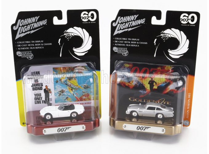 TOYOTA Set 2x Db5 1965 - 007 James Bond - Goldeneye + 2000gt Spider 1967 - 007 James Bond - You Only Live Twice - Si Vive Solo Due Volte, White