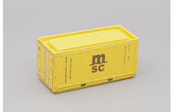 Контейнер металлический, желтый