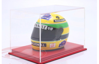 Бокс акриловый Mulhouse с красной кожаной подставкой для шлемов