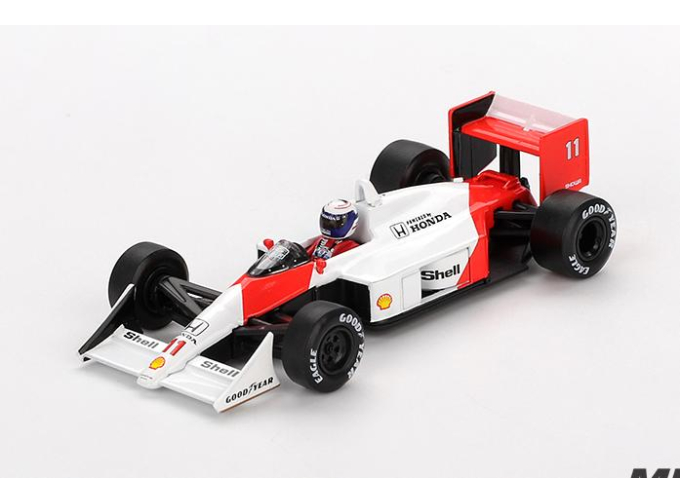 McLAREN MP4/4 #11 Alain Prost Japanese Grand Prix 2nd Place (1988), white / red