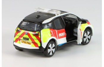 BMW i3 UK London Fire Department Patrol Car, black / white / red