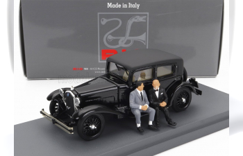 ALFA ROMEO 1750 6c With Gabriele D'annunzio And Tazio Nuvolari Figures (1932), Black