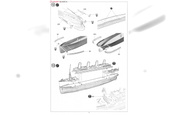 Сборная модель WHITE STAR LINE R.M.S. Titanic Transatlantic (1911) 100th Anniversary Multi Color Kit 