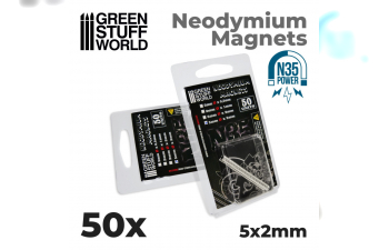 Неодимовые магниты 5 x 2 мм (50 шт.) (N35) / Neodymium Magnets 5x2mm - 50 units (N35)