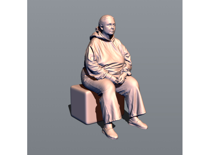 Фигура Марина сидящая (масштаб 1:24, окрашенная)