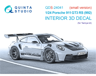 3D Декаль интерьера кабины Porsche 911 GT3 RS (992) (Tamiya) (малая версия)