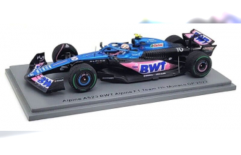 RENAULT F1 A523 Team Bwt Alpine №10 7th Monaco Gp (2023) Pierre Gasly, Blue Pink