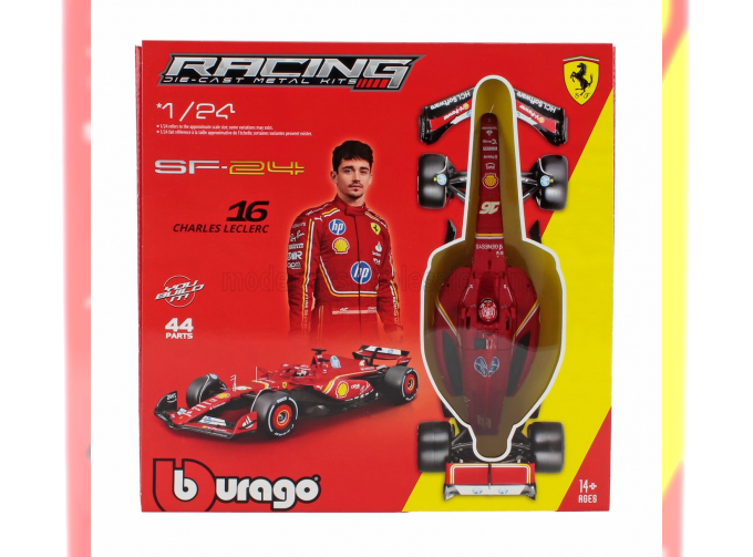 Сборная модель FERRARI SF24 №16 Team Scuderia Charles Leclerc (2024)