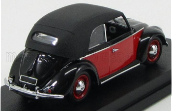 VOLKSWAGEN Beetle Cabriolet Closed Karmann (1949), Red Black