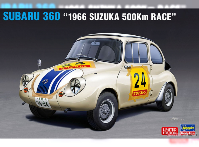 Сборная модель SUBARU 360 SUZUKA 500km Race, (1966)