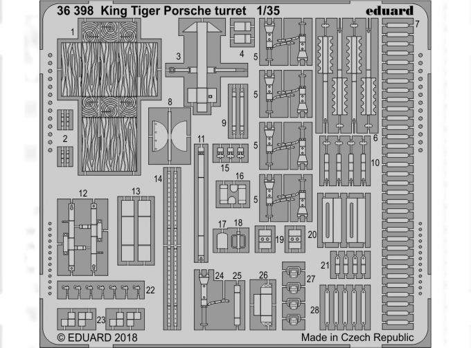 Полный набор фототравления для King Tiger Porsche