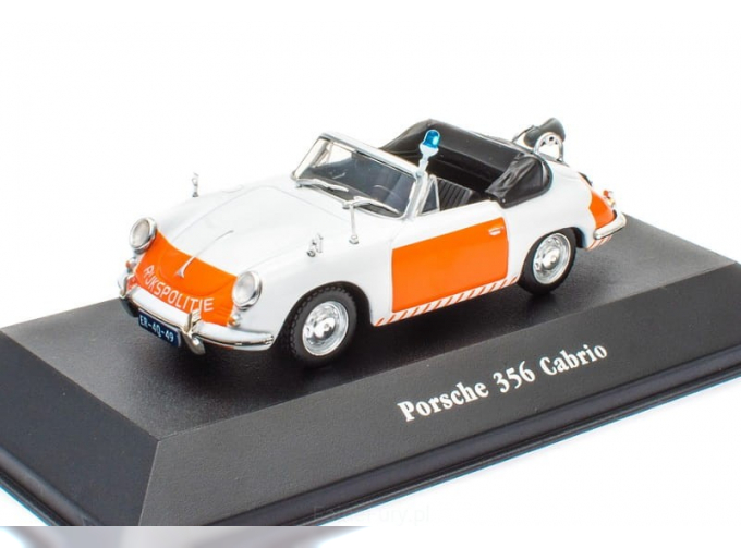 PORSCHE 356 Cabrio, white / orange