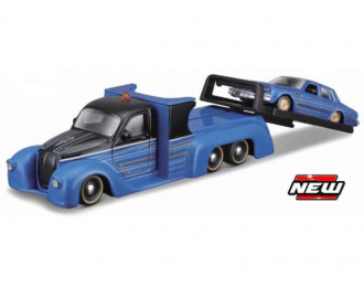 Missile Tow Flatbed with Chevrolet Caprice (1987), blue/black