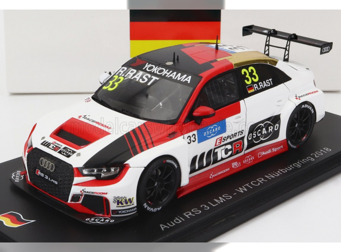 AUDI A3 Rs3 Lms N33 Wtcr Nurburgring (2018) R.Rast, White Red Black