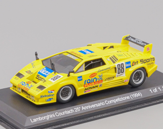 (Б/У) LAMBORGHINI Countach Competizione 25th Anniversary No.88 T.Wada/S.Ikezawa Rain-X (1994), yellow