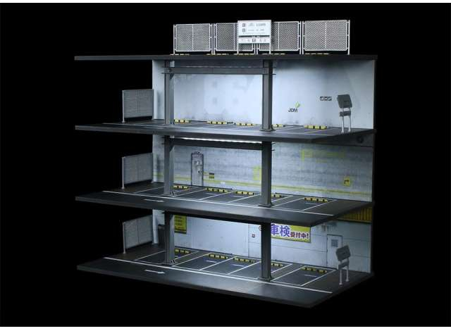 Diorama *3 story parking building*, various