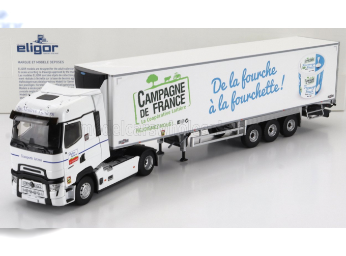 RENAULT T-line High Truck Semi-frigo Campagne De France Transports (2023), White