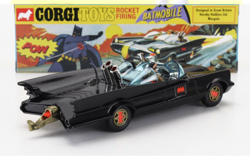 BATMAN Batmobile With Figures Batman + Robin - Re-edition Of One Of The Most Important Corgi Toys Models, Black