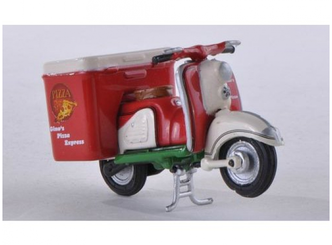 ZUNDAPP Bella with side car Ginos pizza, red