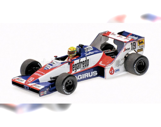 TOLEMAN F1 Tg183b Hart №19 Brazilian Gp Dirty Version (1984) Ayrton Senna, White Blue Red