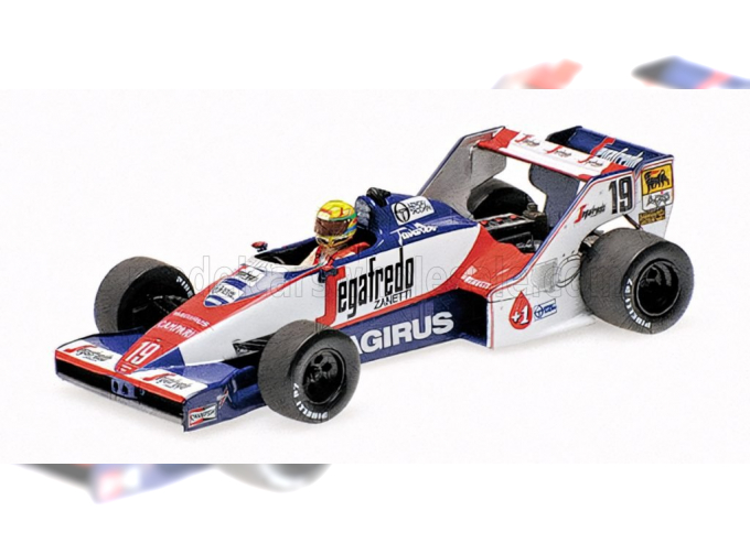 TOLEMAN F1 Tg183b Hart №19 Brazilian Gp Dirty Version (1984) Ayrton Senna, White Blue Red