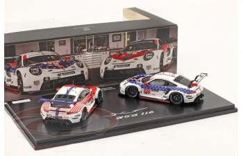 PORSCHE 911 RSR #911 & #912 (2020), Stars & Stripes special paint to the taking leave out the IMSA series Nick Tandy, Frederic Makowiecki, Earl Bamber, Laurens Vanthoor, Neel Jani
