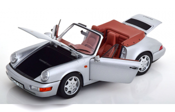 PORSCHE 911 (964) Carrera 2 Convertible (1990), silver