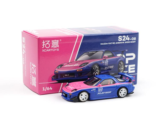 MAZDA RX7 RE Amemiya Wide Body, pink / blue
