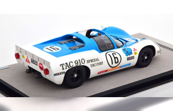 PORSCHE 910 1991cc Team Taki Racing N 16 Winner Class Japan Gp 1969 H.hasegawa - H.kazato, Light Blue White