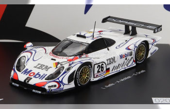 PORSCHE Set 2x 911 Gt1-98 Team Porsche Ag Mobil 1 №26 Winner 24h Le Mans (1998) A.Mcnish - L.aiello - E.Ortelli + №25 2nd 24h Le Mans J.Muller - U.Alzen - B.Wollek, White Blue Red