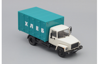 Горький 3307 Фургон "ХЛЕБ", Грузовики СССР 10, белый / зеленый