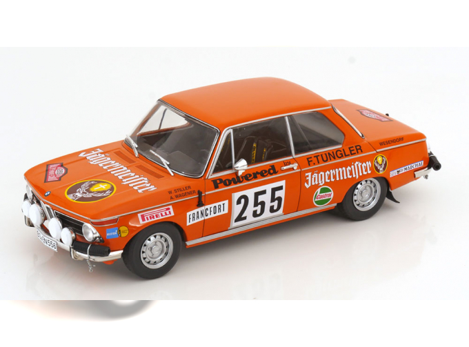 BMW 2002 Jagermeister (night Version) N 255 Rally Montecarlo (1973) Wolfgang Stiller - Axel Wagener, Orange