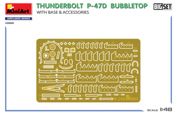 Сборная модель P-47d-30 Thunderbolt Bubbletop Airplane Military With Base & Accessories 1942