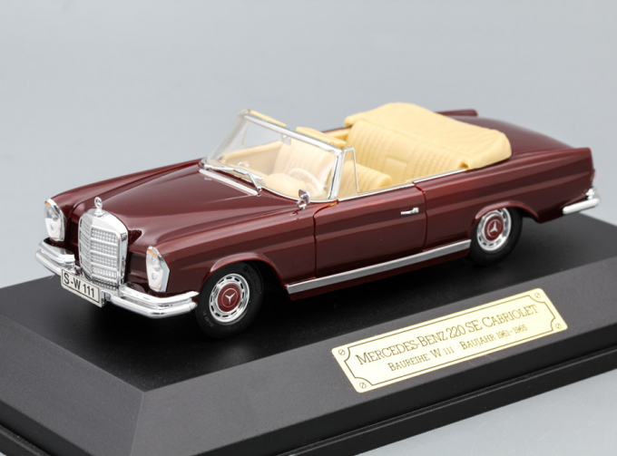 MERCEDES-BENZ 220SE W111 cabrio (открытый верх), бордовый