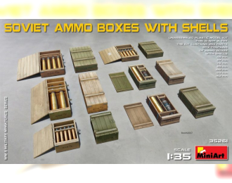 Сборная модель Аксессуары SOVIET AMMO BOXES WITH SHELLS