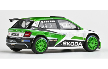 SKODA Fabia III R5 Motorsport Design №0 Rally (2017), green/white