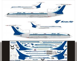 Декаль на самолет тушка-154М (Краснярские Авалинии Крас Айр Old)