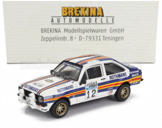 FORD Escort Rs 1800 Mkii (night Version) Team Rothmans №12 Rally Rac (1981) Pentti Airikkala - Phil Short, White Blue Yellow