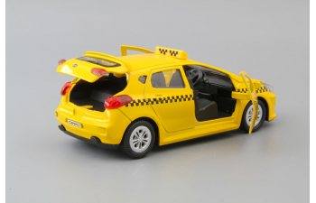 KIA Ceed Такси, yellow
