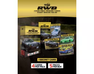 Коллекционные карточки RWB Rauh-Welt Vol.02 (Коробка с 5 упаковками) Tarmac Cards (2025)