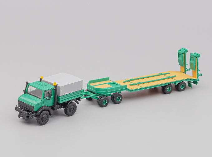 MERCEDES-BENZ Unimog Euro I mit Tieflader 4a, green