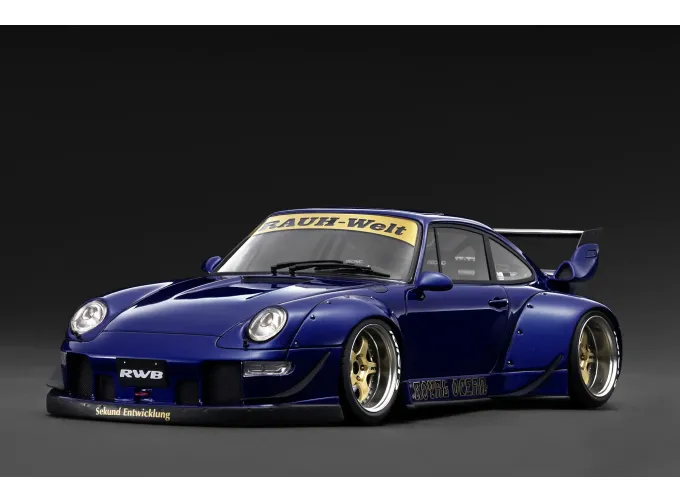 PORSCHE RWB 993, blue metallic