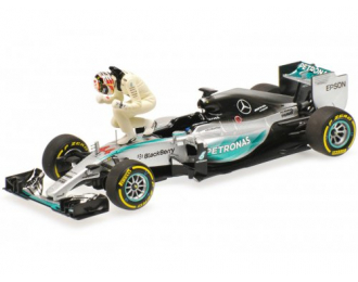 MERCEDES-BENZ AMG Petronas F1 Team W06 Hybrid - Lewis Hamilton - Winner USA GP 2015 SET W/ FIGURINE