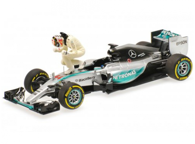 MERCEDES-BENZ AMG Petronas F1 Team W06 Hybrid - Lewis Hamilton - Winner USA GP 2015 SET W/ FIGURINE