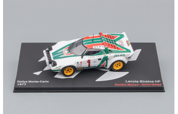 LANCIA Stratos HF #1 "Alitalia" Munari / Mannucci Winner Rally Monte Carlo (1977), white