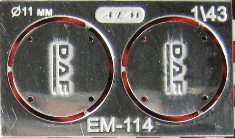 Фототравление Заглушка DAF, блестящий никель