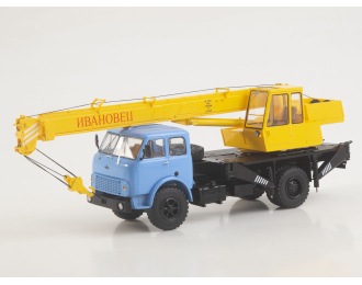 Автокран КС-3577 (5334), голубой / желтый